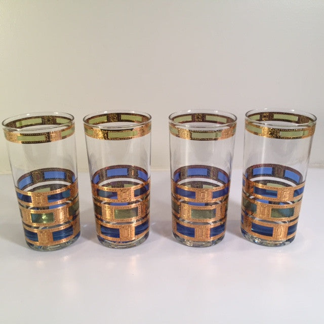 Culver - Signed Empress Design Vintage Highball Glasses (Set of 4)