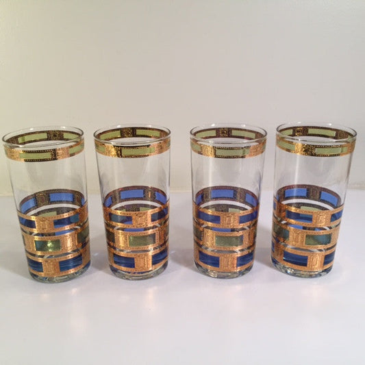 Culver - Signed Empress Design Vintage Highball Glasses (Set of 4)